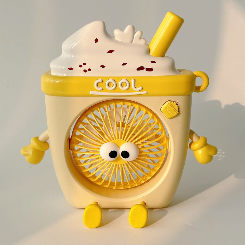 Eiscreme-Cartoon-USB-elektrischer, hochauflösender tragbarer Mini-Desktop-Ventilator_voghion.com