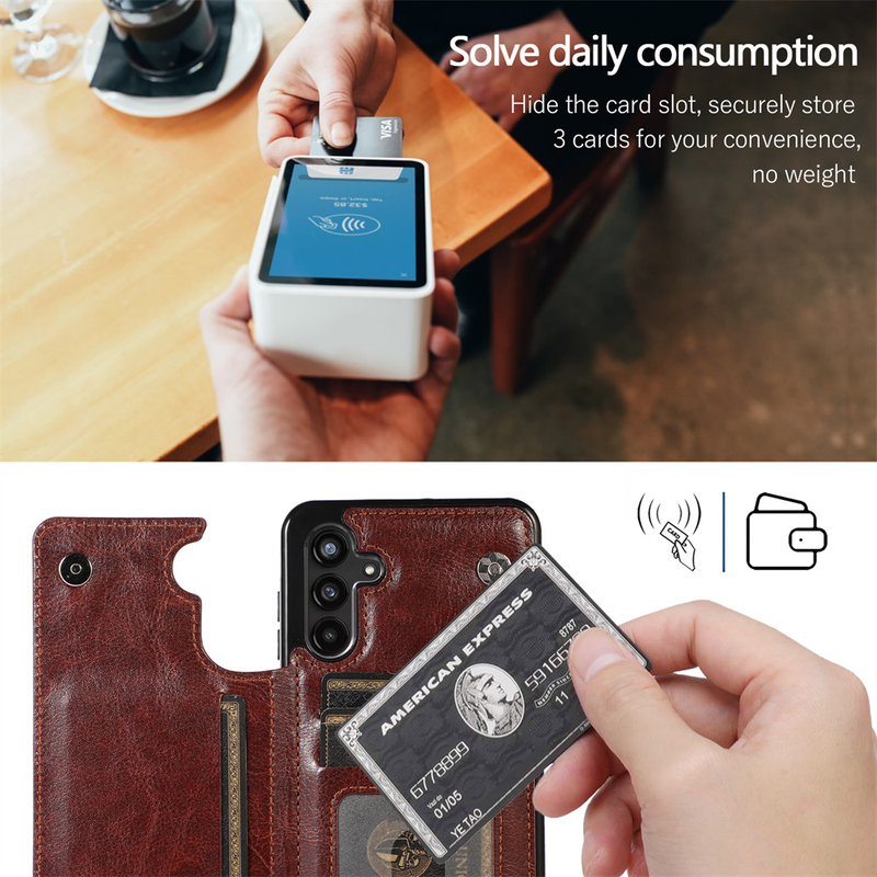 Custodia in pelle per Samsung Galaxy S22 S21 S20 FE Ultra S10E S9 S8 S7 Bordo Nota 8 9 10 20 Plus Lite A81 A91 Portafoglio carta Pho_voghion.com