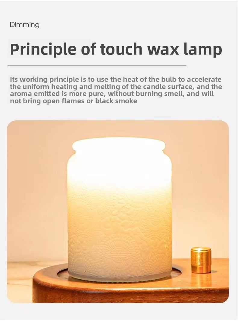 Maiglöckchen-Aromawachs, schmelzend, französischer Stil, Schlafzimmer, Nachttisch, Geburtstagsgeschenk, flammenlose Dufttischlampe_voghion.com