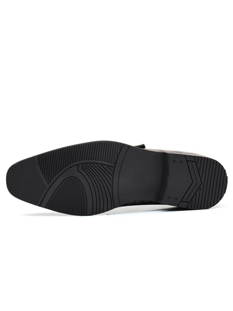 Voyage 8681 Manufacturer Export Model British Style Solid Color Textured 's Single Buckle Casual Business Leather Shoes For_voghion.com