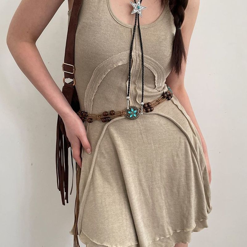 Gewebter Taillenseil im ethnischen Stil 2025 Neuer böhmischer dekorativer dünner Gürtel mit Rock High-End-Vielseitiger Gürtel_voghion.com