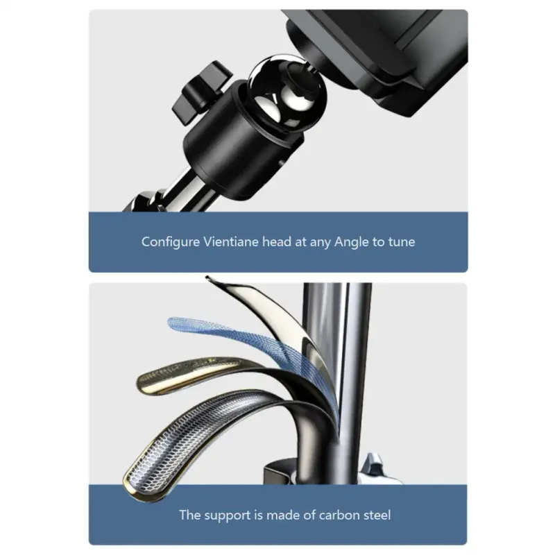 2 In 1 55cm Adjustable Tablet Tripod Floor Stand Holder Live Mount 4-13 Inches For IPad IPhone Bracket Support_voghion.com