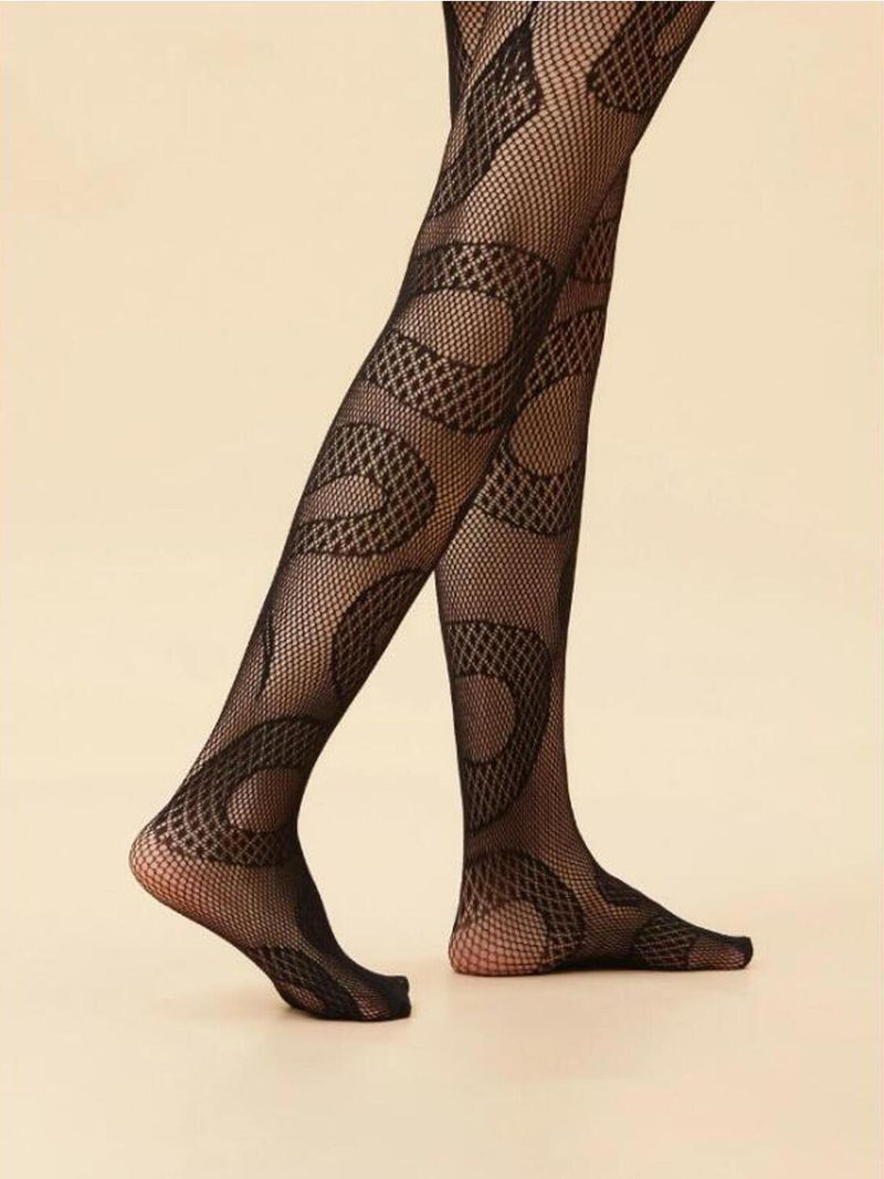 Hot Girl Versatile Women's Fishnet Sexy Mesh Hollow Out Niche Snake Pattern Pantyhose Animal Stockings_voghion.com