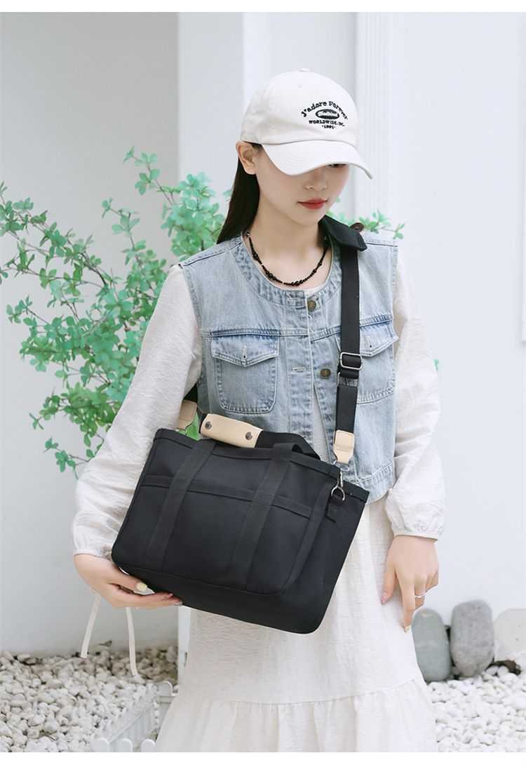 Nouveau sac de transport en toile grande capacité, bandoulière, avec plusieurs compartiments, décontracté et polyvalent_voghion.com