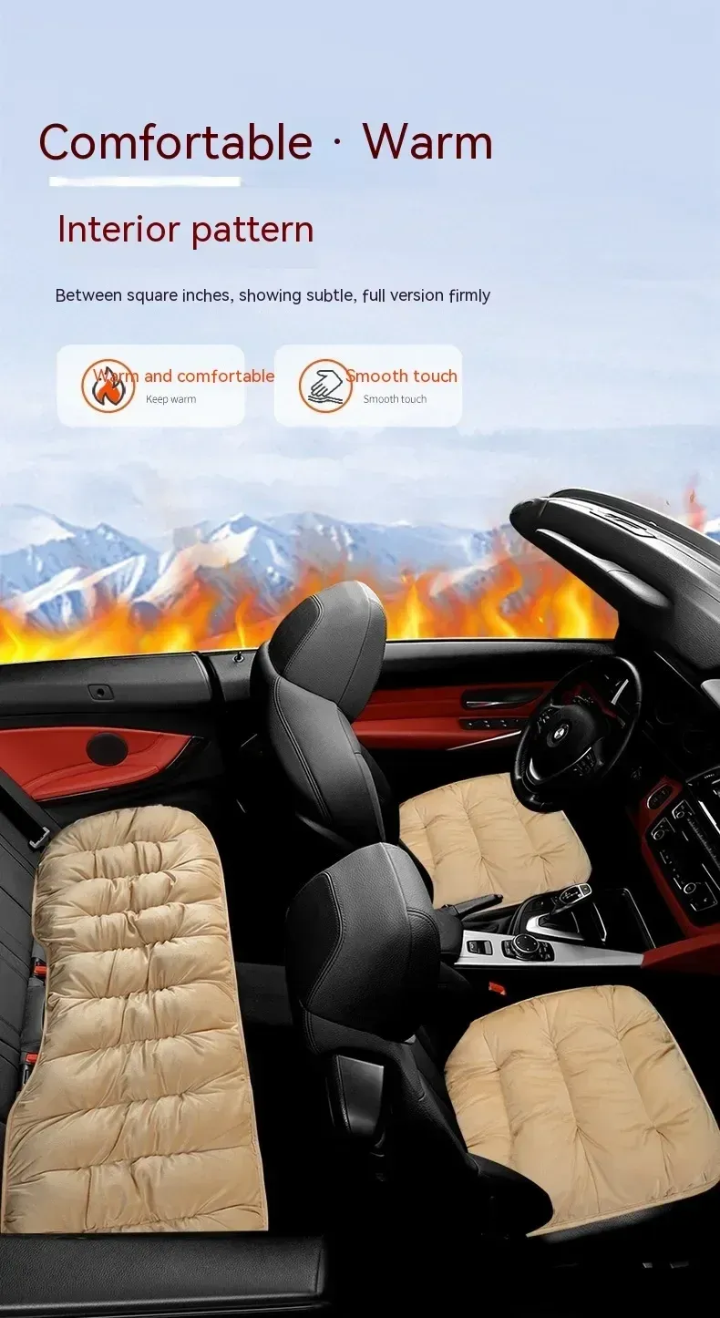 Winter Thickened Non-slip Comfortable Warm Cover Protector Car Front/rear Seat Cushion Accessories_voghion.com