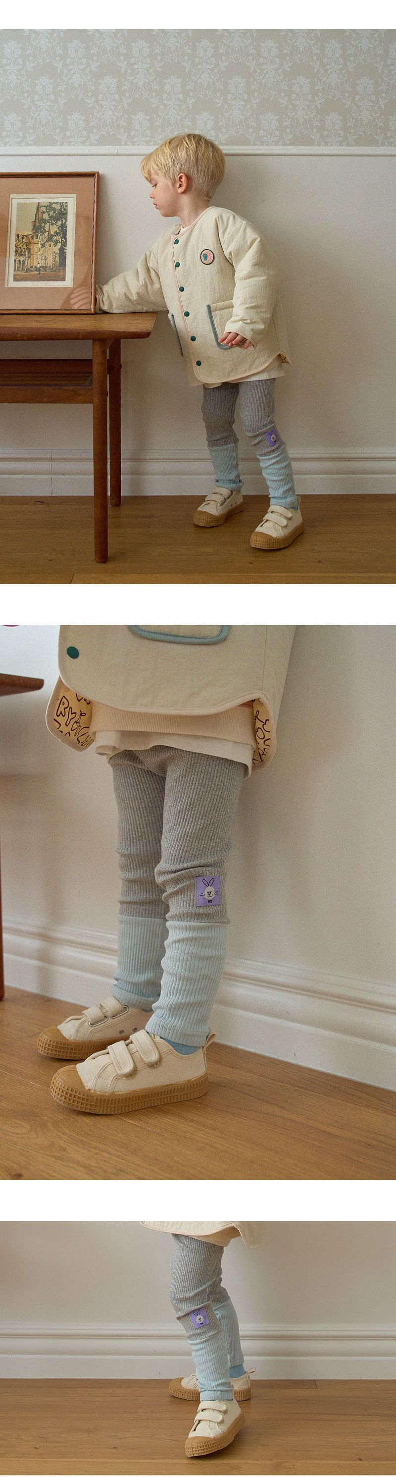 Kids' Clothing Trousers Spring Trendy Casual Stitching Contrast Color Cartoon Leggings_voghion.com