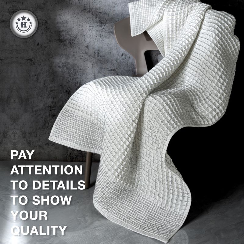 2 Piece Set Pure Cotton Waffle Large Bath Towel 80*152 Cm Large Adult Bath Towel_voghion.com