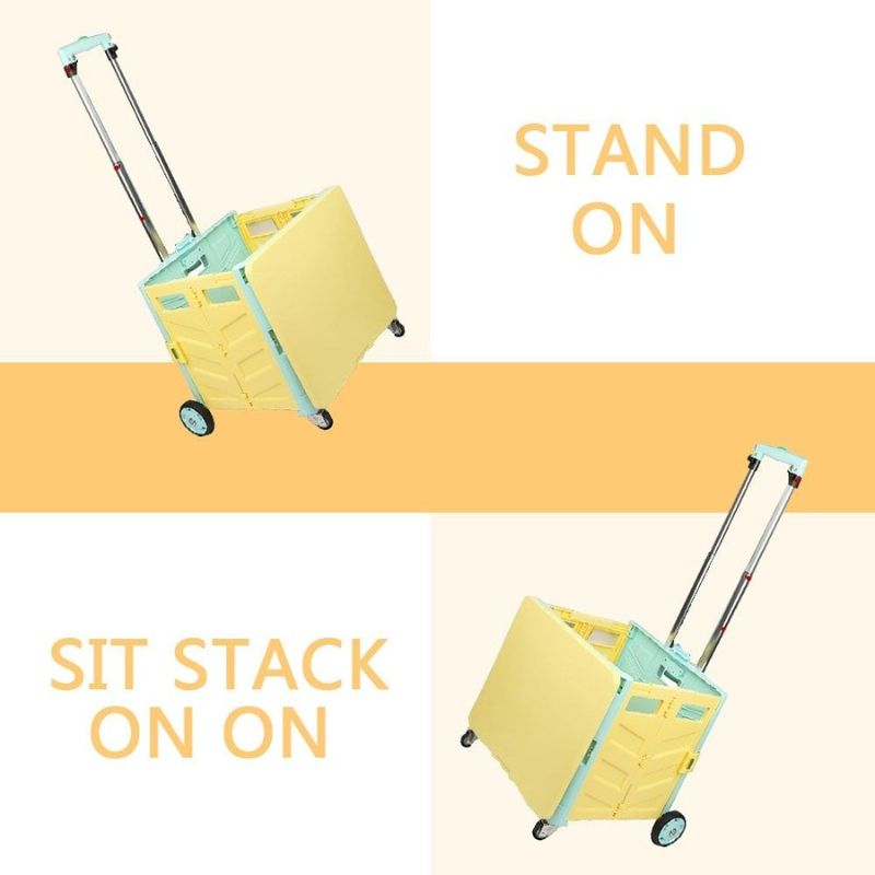 Trolley Portable Lid Trolley No 360 Shopping Box Trolley Swi Trolley Portable Resistant Wear Trolley Noise Folding With Rolling_voghion.com