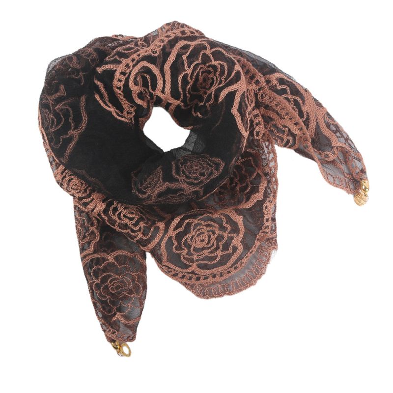 Muslimský šátek na hlavu, muslimský šátek s růžovou výšivkou, elegantní prodyšný gázový šátek, zakřivený klobouk, jednoduchý svetr, šátek na hlavu_voghion.com