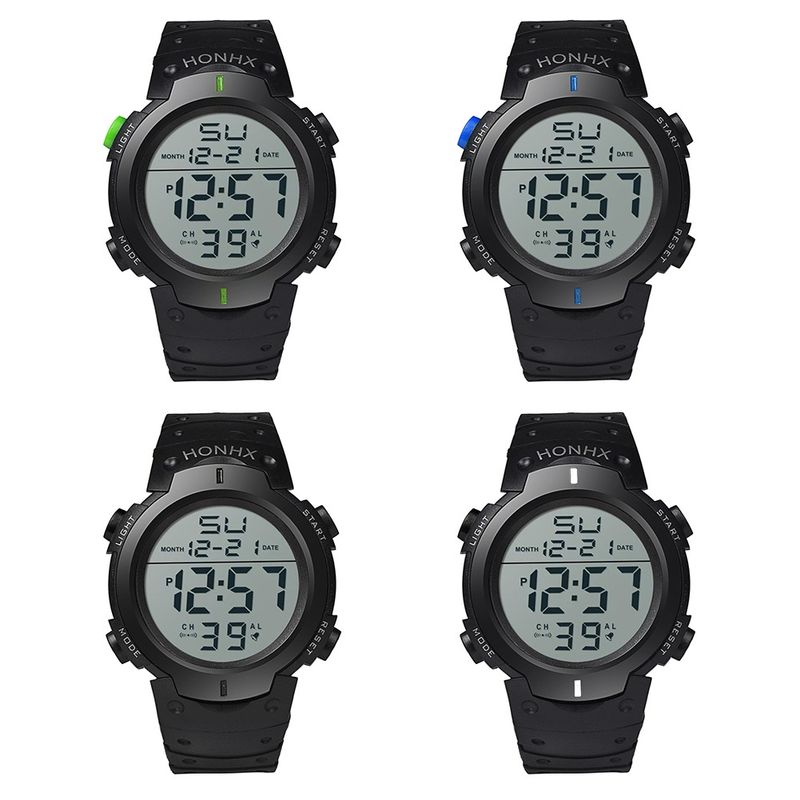 Yamaler HONHX Unisex regulowany pasek z podświetleniem, duża tarcza, sportowy cyfrowy zegarek na rękę_voghion.com