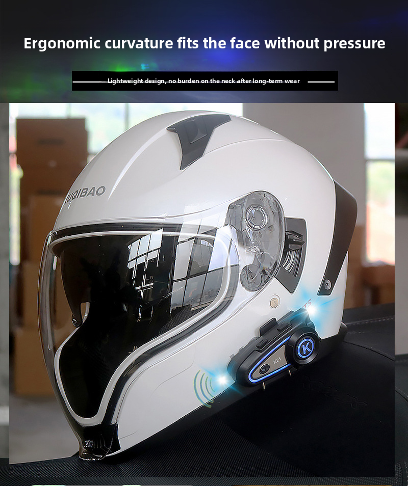 Cool Ride Double Lens Motorcycle Full Drinkable Water 3C Certification Lightweight Four Seasons Ghost Face Helmet With_voghion.com