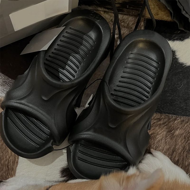 Paris Home Women's Slide Sandals 2025 New Thick Sole Outdoor Non-Slip Beach Shoes Lazy Slippers Casual Large Size_voghion.com