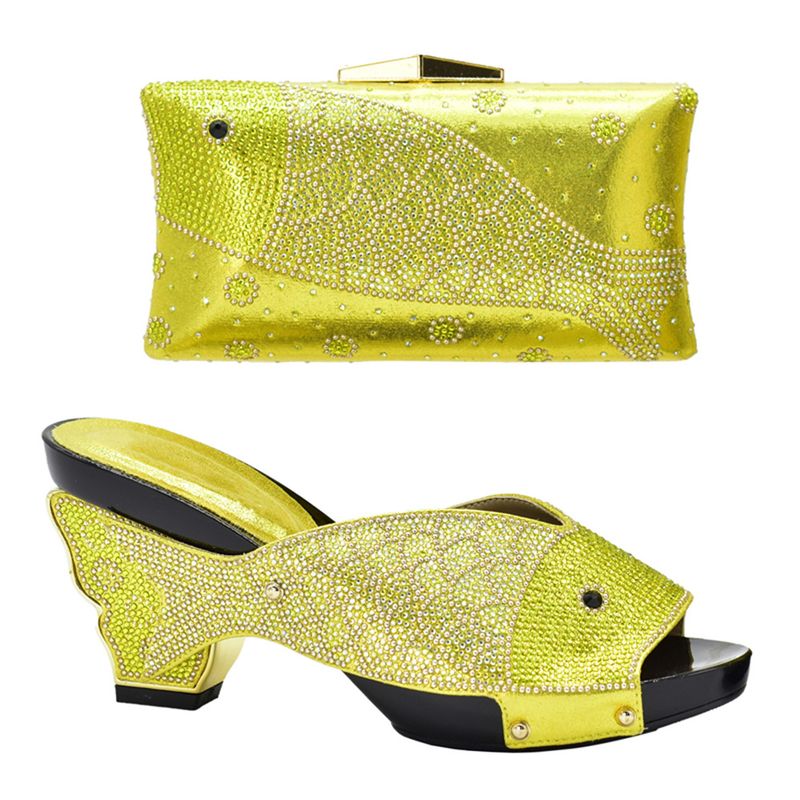 Row drill carp pattern all-in-one round head casual high heels fashion wear sandals with handbag suit_voghion.com