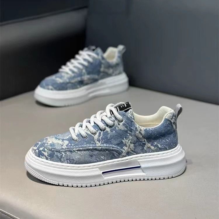 2024 Sommer Neue Mode Low Cut Dicke Sohle Koreanische Vielseitige Herrenschuhe_voghion.com
