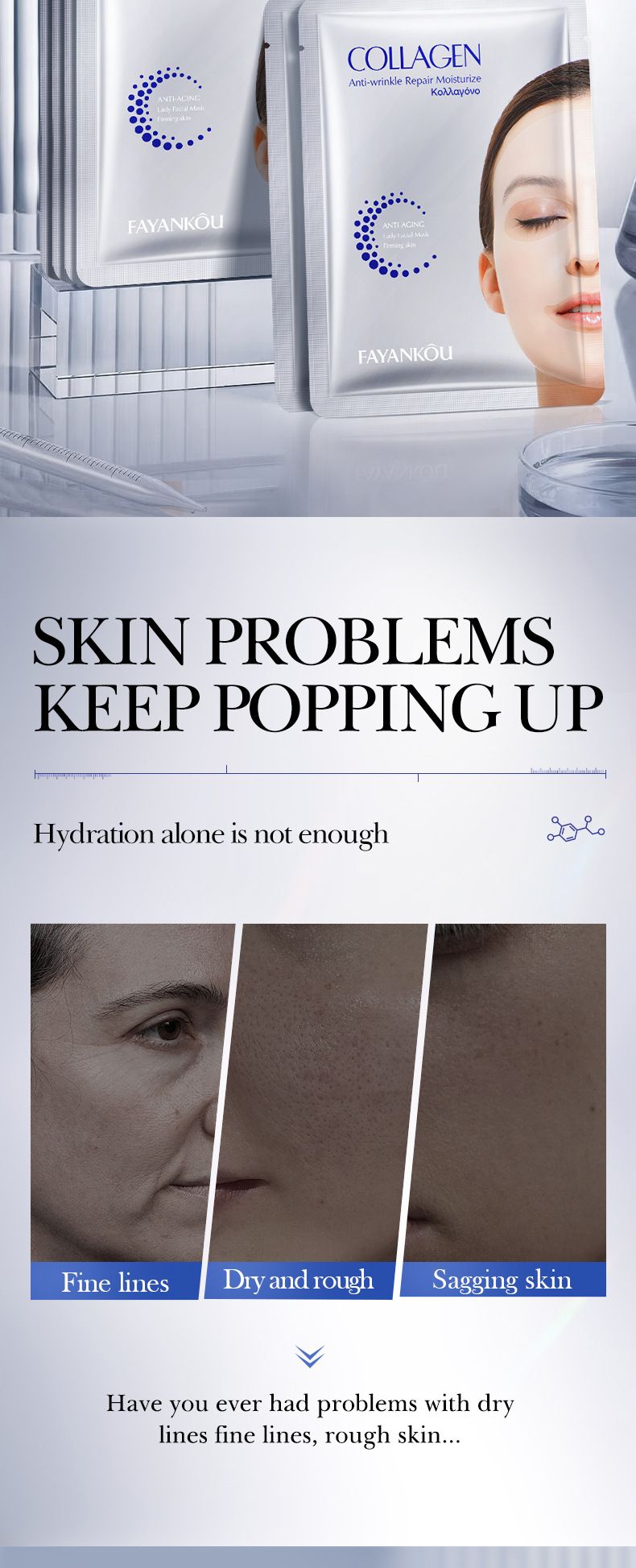 Full English Collagen Anti-Wrinkle FAYANKOU Moisturizing Hydrating Mask_voghion.com