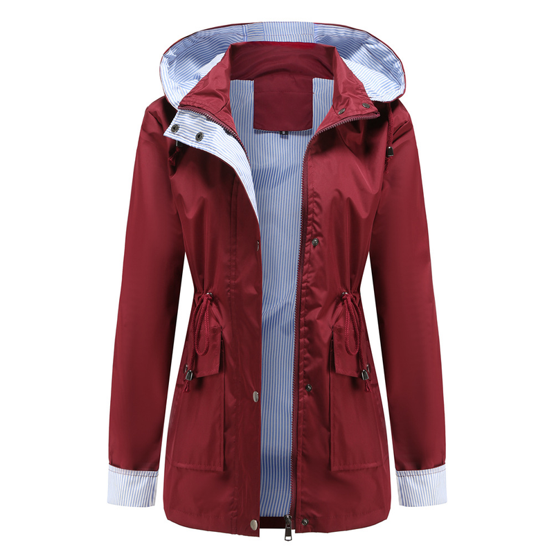 Damenbekleidung neue Herbst- und Winterjacke mit abnehmbarer Kapuze, Windjacke für Damen, große Damenjacke, Regenmantel_voghion.com