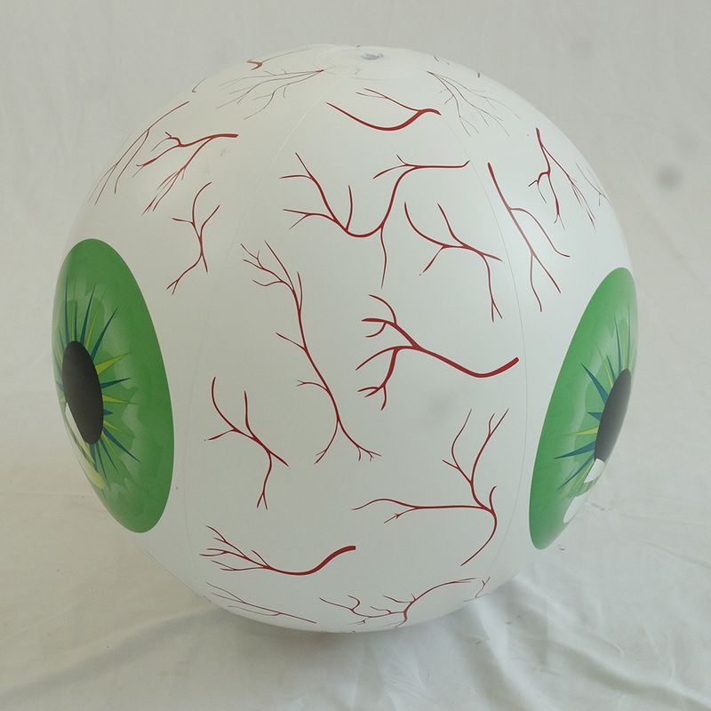 PVC Inflatable LED Eyeball, Halloween Glowing Ball Decoration With Bloodshot Effect, Horror Party Prop_voghion.com