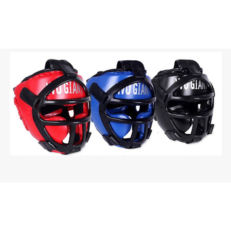Cross-Border Wholesale Sanda Fighting Head Grappling Boxing Helmet Competition Training Face Protection_voghion.com