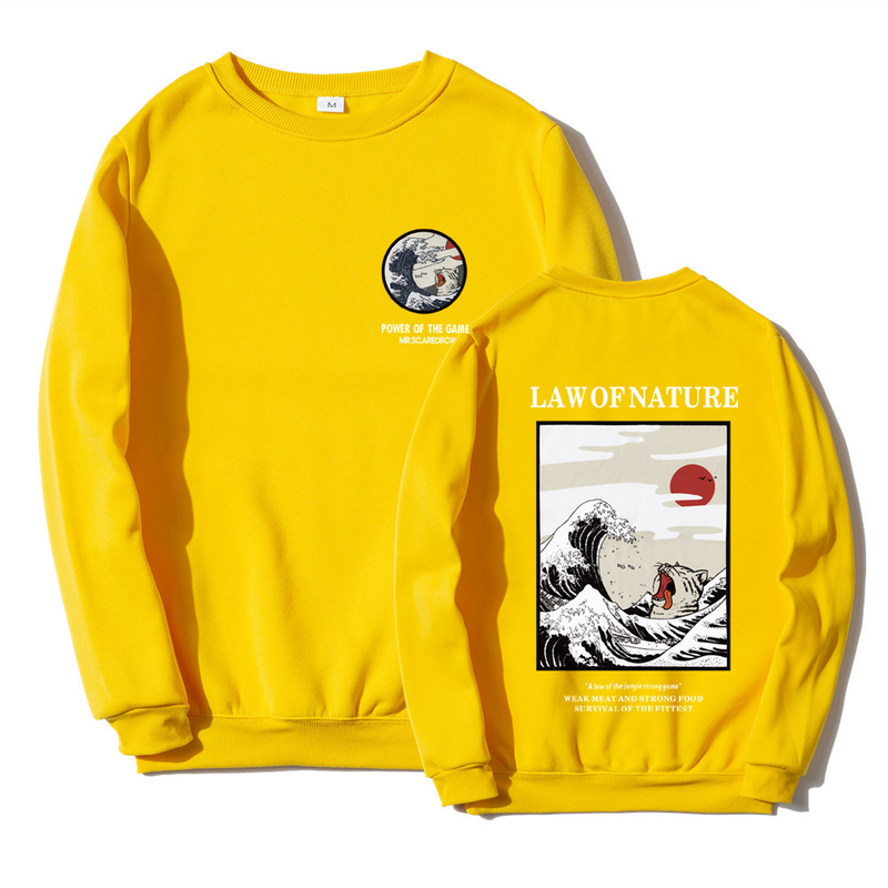 Trendy brand funny cat wave autumn and winter men and women leisure fleece sweater pullover Hoodie sweater men_voghion.com