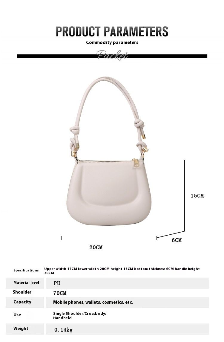 Borsa a tracolla 2024 nuova PU moda popolare tinta unita temperamento ascellare borsa a tracolla alla moda da donna invernale_voghion.com