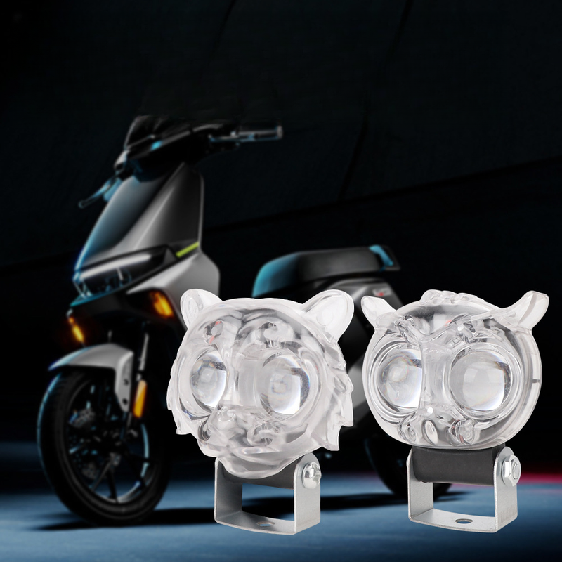 Motorsykkel LED Rainbow Owl Tiger Style Spotlight Elektrisk kjøretøy Modifisert frontlykt_voghion.com
