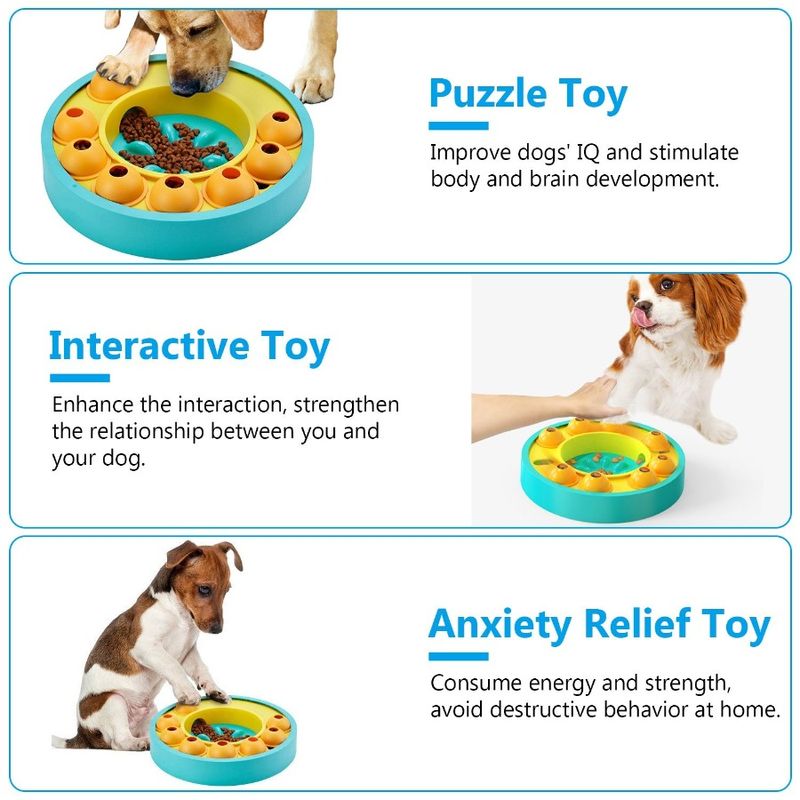 Slow Dog Treat Puzzle Toy Bowl Food Feeding Dog Toy Interactive Feeder Dispensing_voghion.com