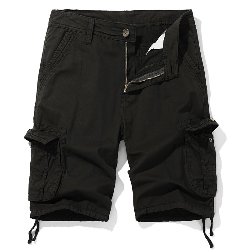 Premium Products Men's Casual Cropped Trendy Workwear Shorts, Plus Size Multi Pocket Mid Length Pants_voghion.com