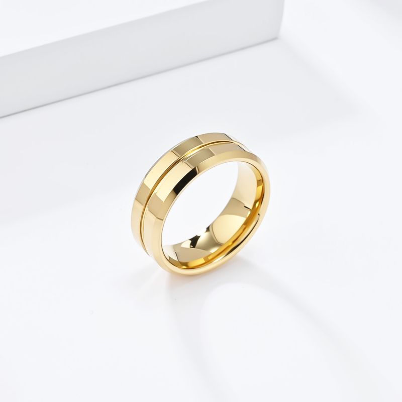 Einfache Spigel 8mm Wolfram Stahlring fir Männer Liicht Luxus kal High-End Wolfram Gold net verblassend Bijouen Wolfram_voghion.com