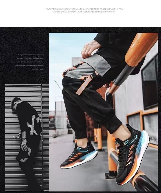 Laufende, ultraleichte, stoßdämpfende, weiche Sohle für Herren, lässige Sport-Popcorn-Sohlen, atmungsaktive Laufschuhe, trendig_voghion.com