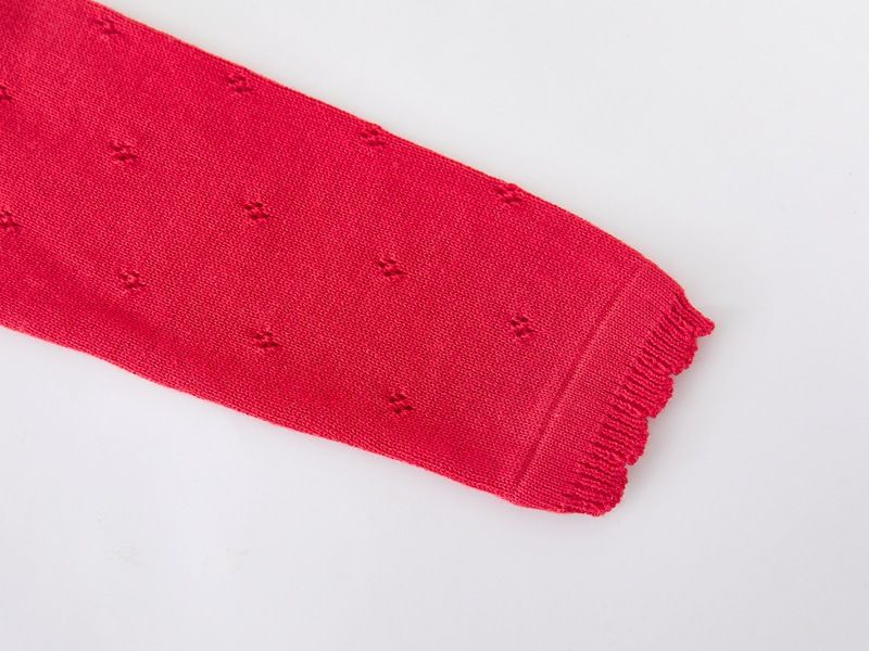 Mädchen-Strickjacke aus Baumwolle mit Spitzenbesatz, leicht, langärmlig, vorne offen, für Frühling und Sommer_voghion.com