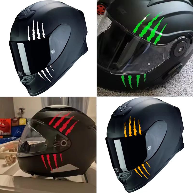 Helmet Stickers Monster Ghost Claw Line Stripes DIY Motorcycle Tank Scooter Body Decoration_voghion.com