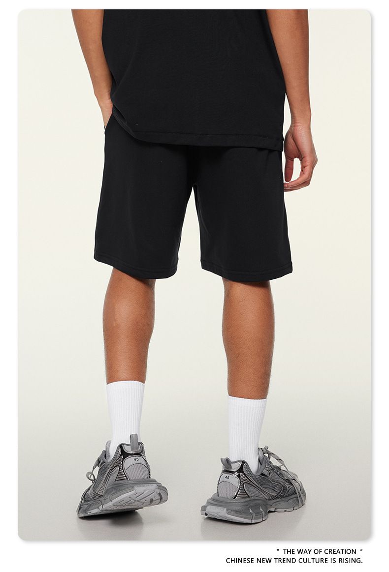 Herren 2024 Frühjahr und Sommer 280G Basic-Shorts, lockere Fünf-Punkt-Hosen der Jugendtrendmarke, Sommer-Herren-Shorts_voghion.com