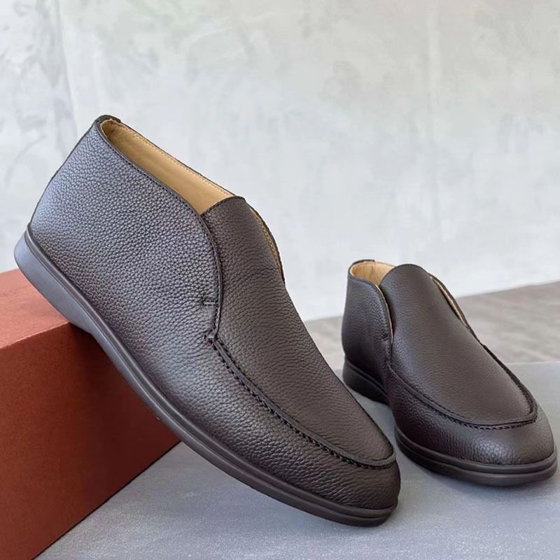 23 Neue Le Fu-Schuhe für Männer und Frauen, flache Sohlen für Faule, Freizeitschuhe aus Leder mit einem Fuß, Schuhe in Übergröße_voghion.com