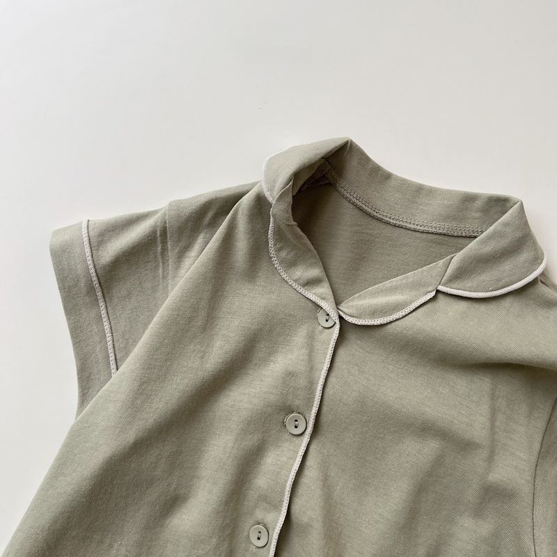 Kore versiyonu çocuk giyim ev giyim bebek tırmanma giyim bebek tek parça pijama ins yeni sınır ötesi çocuk giyim toptan_voghion.com