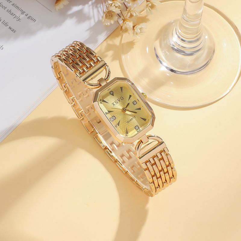 XSVO Luxurious Texture Square Dial With Exquisite Multi-style Bracelet Combination Set 5pcs/set_voghion.com