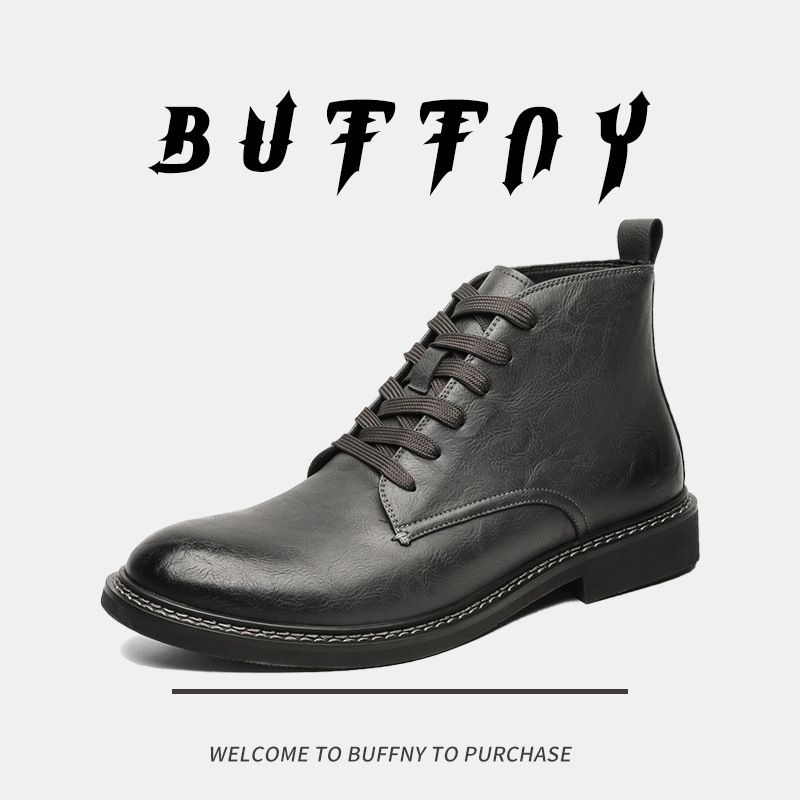 Botas de herramientas retro con suela gruesa que realzan las mismas botas Martin Botas de hombre_voghion.com