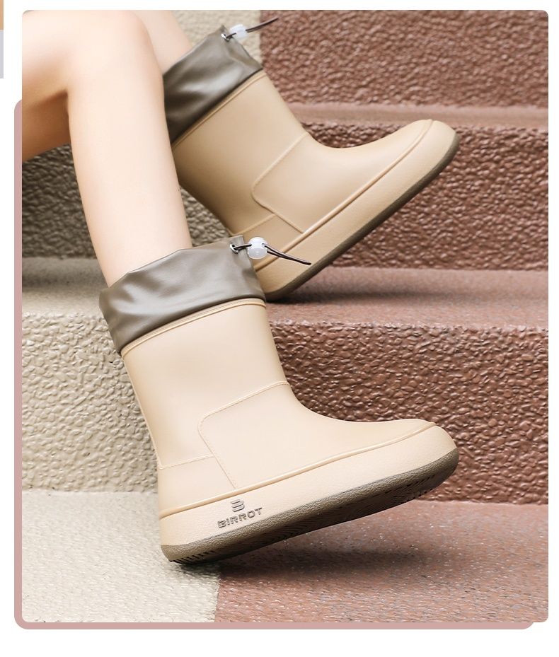 Scarpe antipioggia con coulisse da donna, alla moda e casual, taglie 36-41_voghion.com