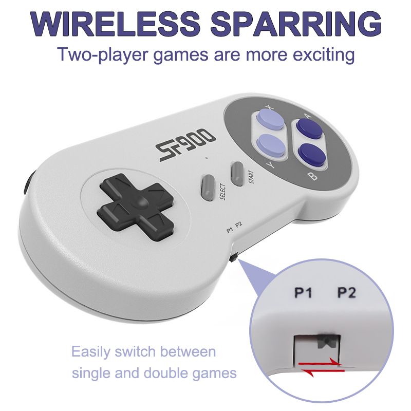 SF900 Retro Consola 16 Bit Stick 4700 Games HD Video Game Consoles For NES/SNES Wireless Controller_voghion.com