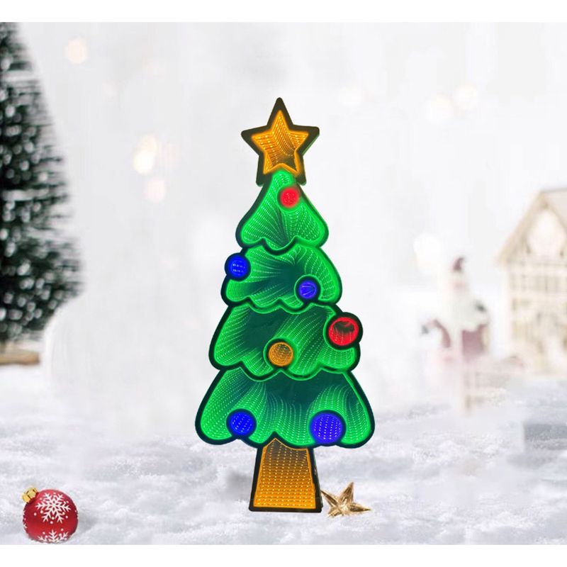 LED Acrylic Christmas Atmosphere Colorful Tunnel Indoor Window Decoration Thousand Layer Abyss Light_voghion.com