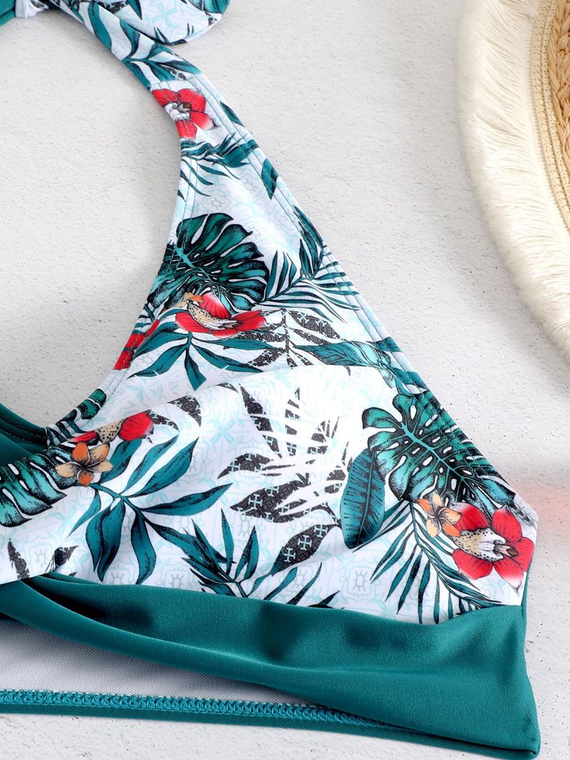 2024 Nieuwe badpakset met veelkleurige borstkruisbikini en tweedelige set_voghion.com