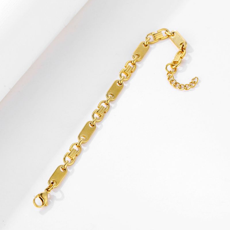 Women's Jewelry Set Fashion New Design Simple Temperament Charm Bracelet Gold Plated Stainless Steel Oval Coffee Bean Bracelet_voghion.com