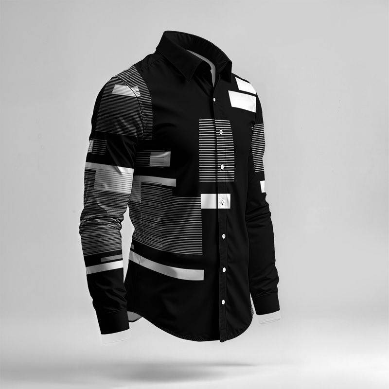 Camicia da uomo semplice, modello monopetto, con risvolto, nuova moda quotidiana, casual, comoda e ampia, da lavoro_voghion.com