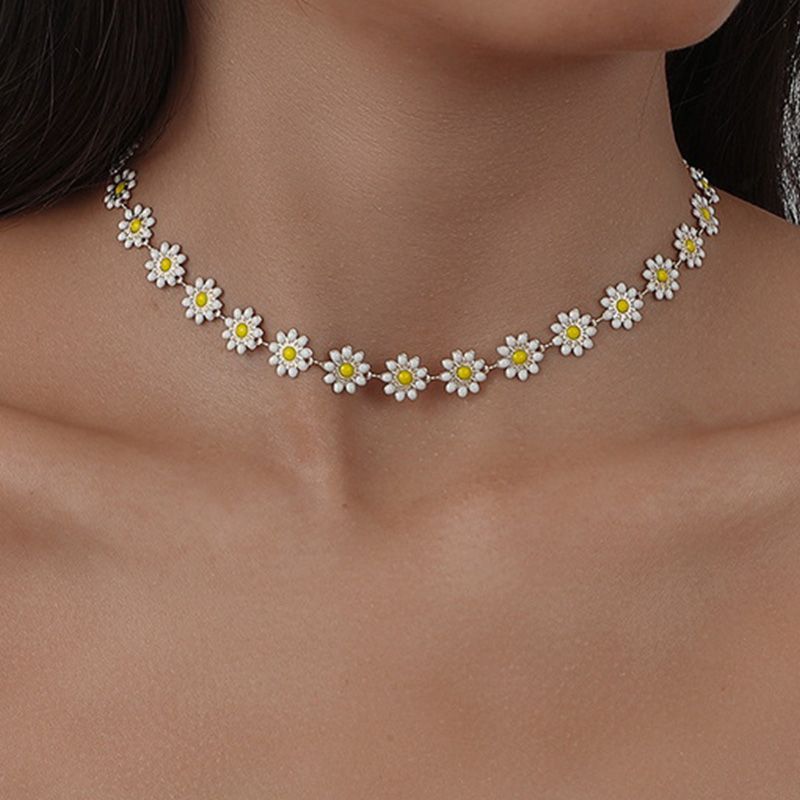 Collana girocollo con ciondolo a forma di catena colorata in smalto alla moda per donne e ragazze, stile coreano, da indossare al collo, per feste di matrimonio_voghion.com