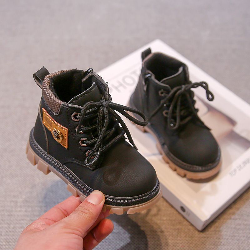 Chil's Baby Martin Neue Herbst Winter Mädchen Leder Britischen Stil Jungen Kurze Stiefel Für Kleinkinder Und Junge_voghion.com