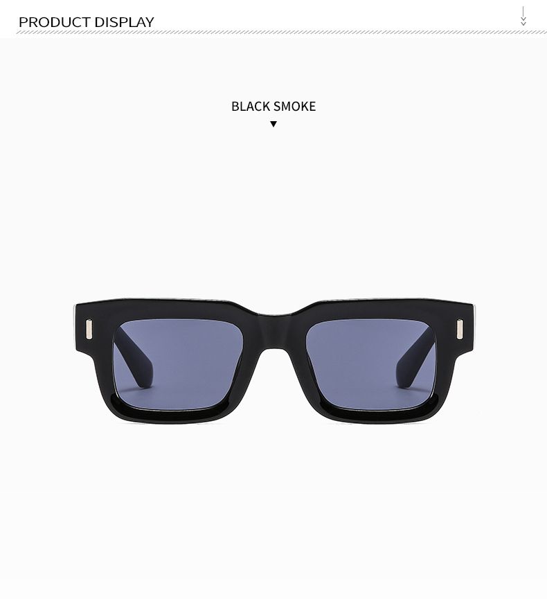 Modemarke Designer Quadrat Sonnenbrille Frauen Männer Ozean Farbschattierungen Sonnenbrille Weibliche Mode Rechteck Niet Oculos De Sol_voghion.com