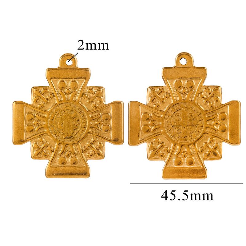 Portachiavi in acciaio al titanio con ciondolo a forma di croce, regina e giudice, con design personalizzato in acciaio inossidabile_voghion.com