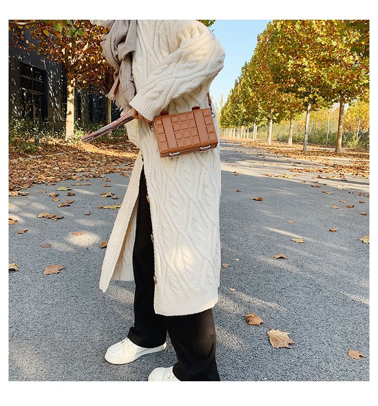 Geantă de umăr pentru femei, geantă crossbody, geantă de mână cu curea dublă, cu bloc de ciocolată, tip crossbody_voghion.com