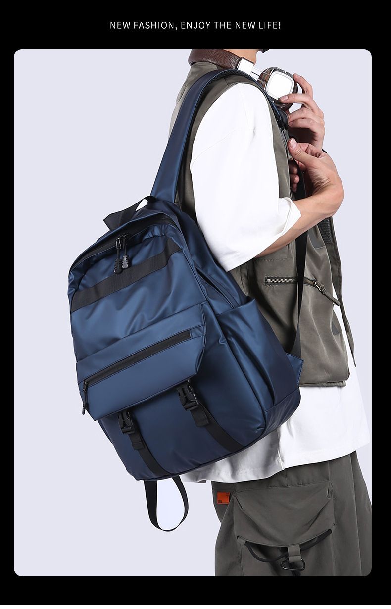 Men's temperament travel backpack, large capacity multi-layer pocket, business leisure commuting computer backpack_voghion.com