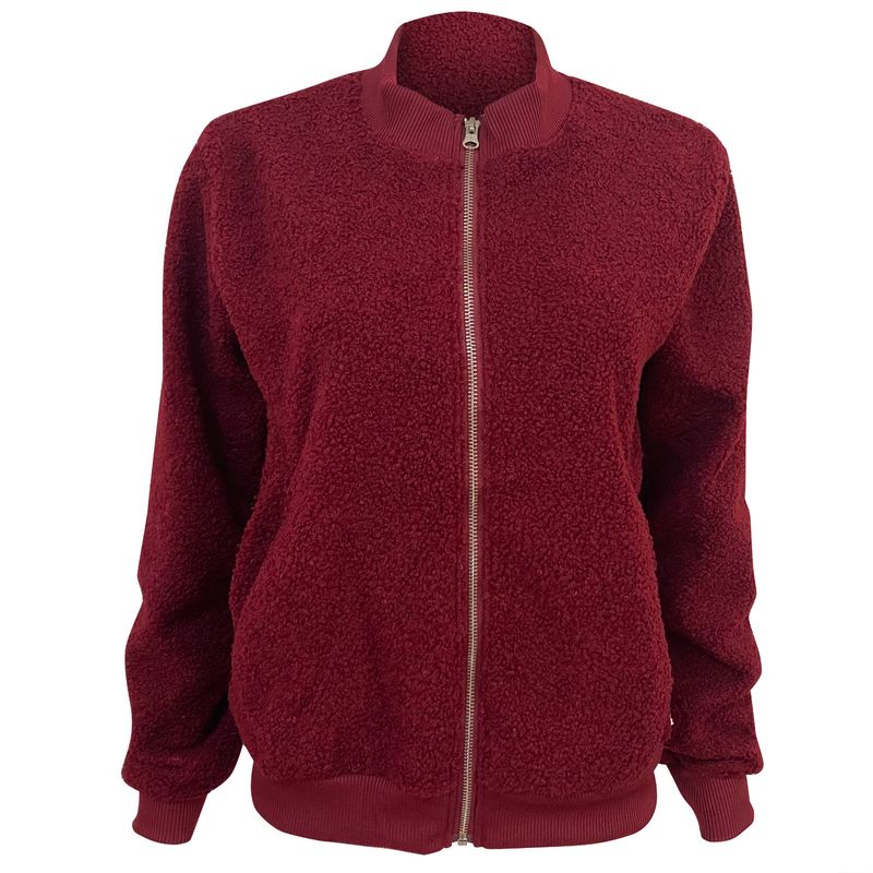Fleecejack met rits voor dames - comfortabele winteroutfit met zachte sherpavoering, lichtgewicht en warm, casual streetwear_voghion.com
