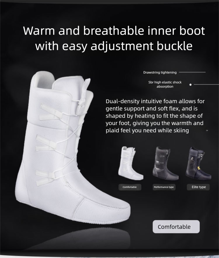 Steel Wire Style BOA Ski Equipment Quick-Wear Snowboard Shoes All-Round Women Men Boots Waterproof Anti-Slip_voghion.com